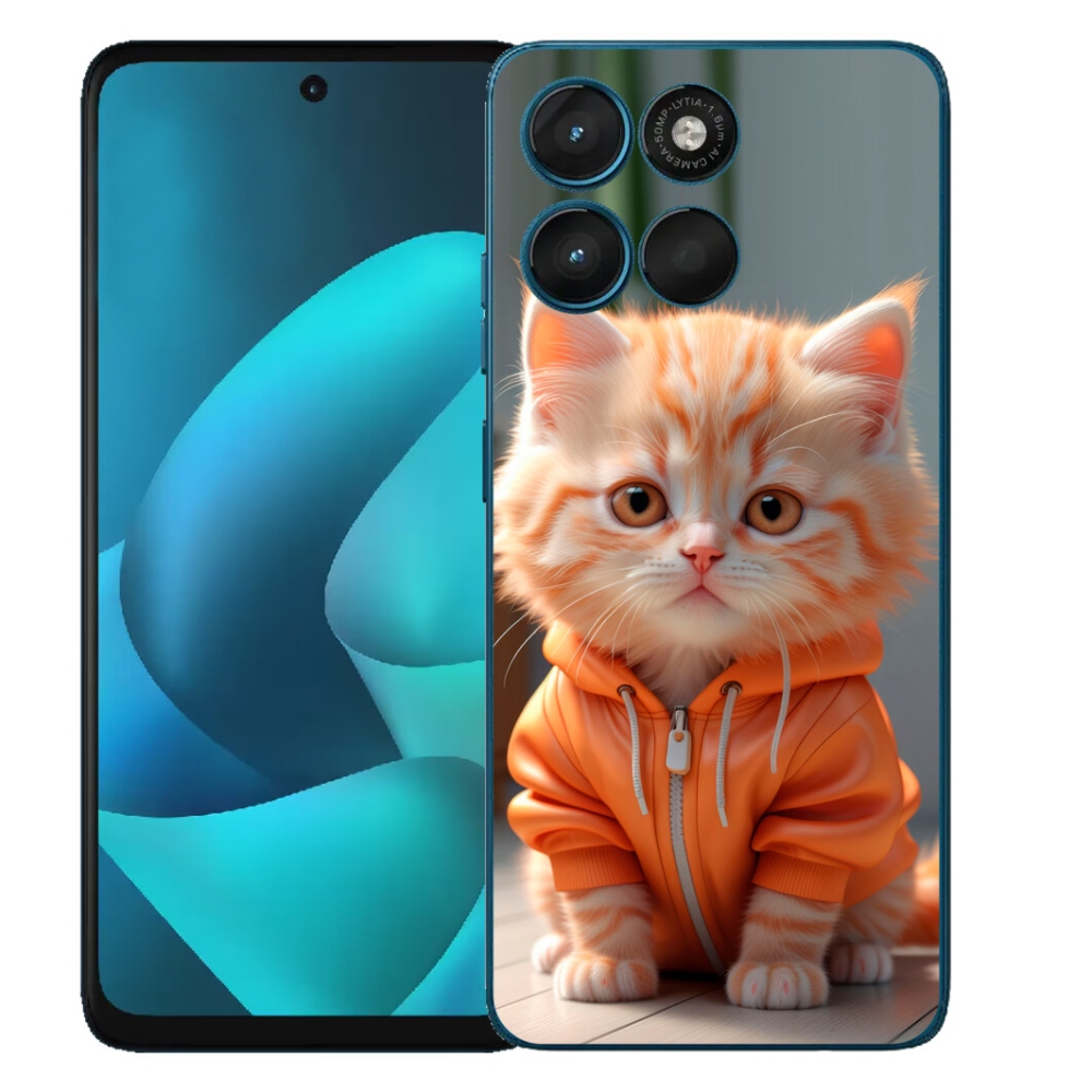 mmCase gél tok a Motorola Moto G57 Power-hez – pulóveres cica