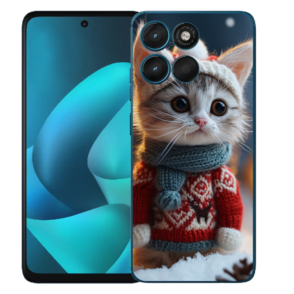 mmCase gél tok a Motorola Moto G57 Power-hez – pulóveres cica