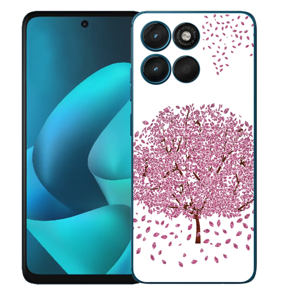 mmCase gélhuzat a Motorola Moto G57 Powerhez – rajzolt fa levelekkel