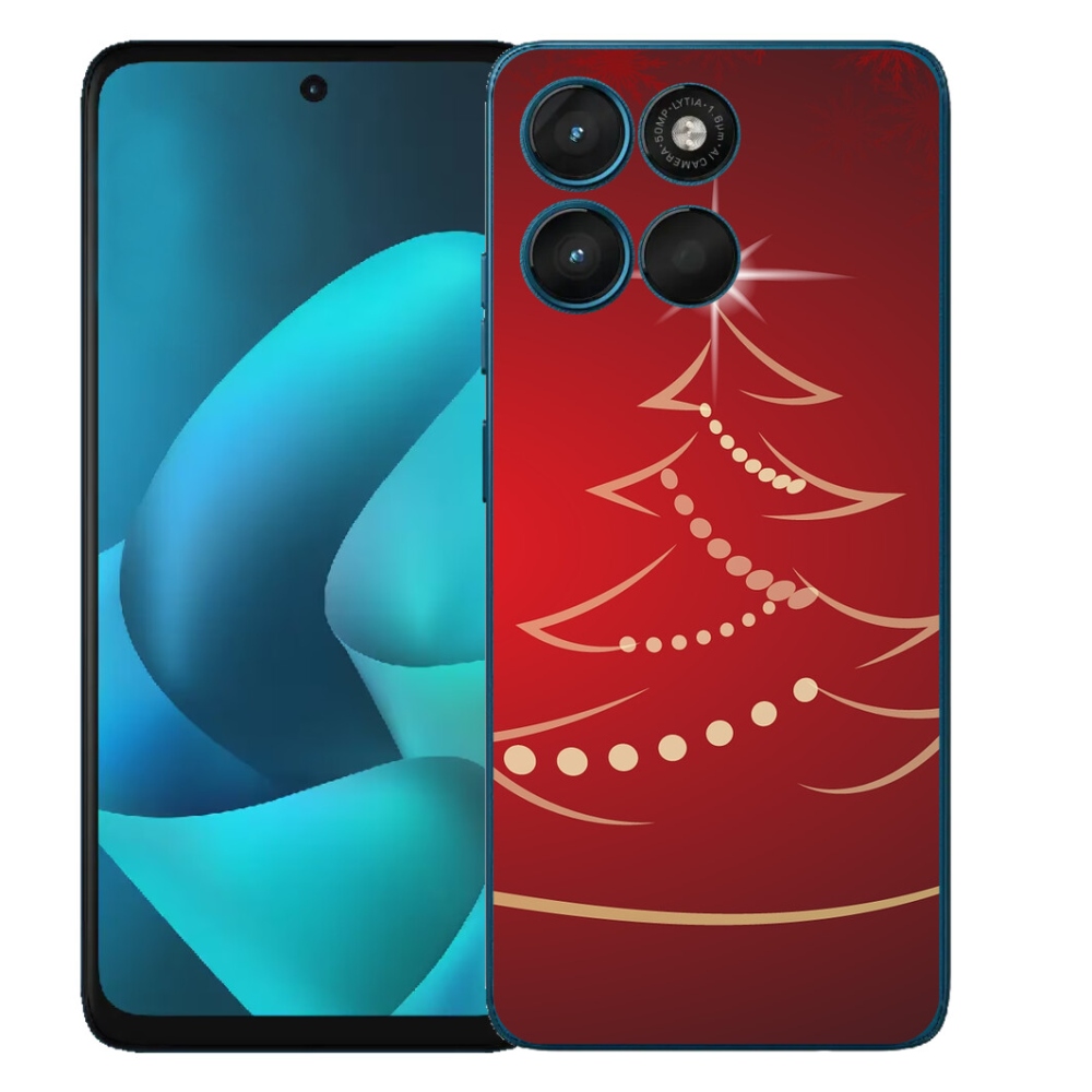 mmCase gél tok a Motorola Moto G57 Power-hez – rajzolt karácsonyfa