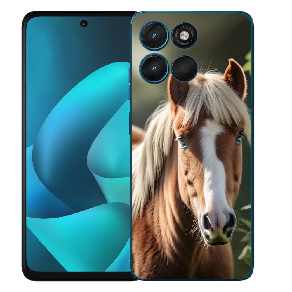 mmCase gél tok a Motorola Moto G57 Power-hez – világos sörényű ló