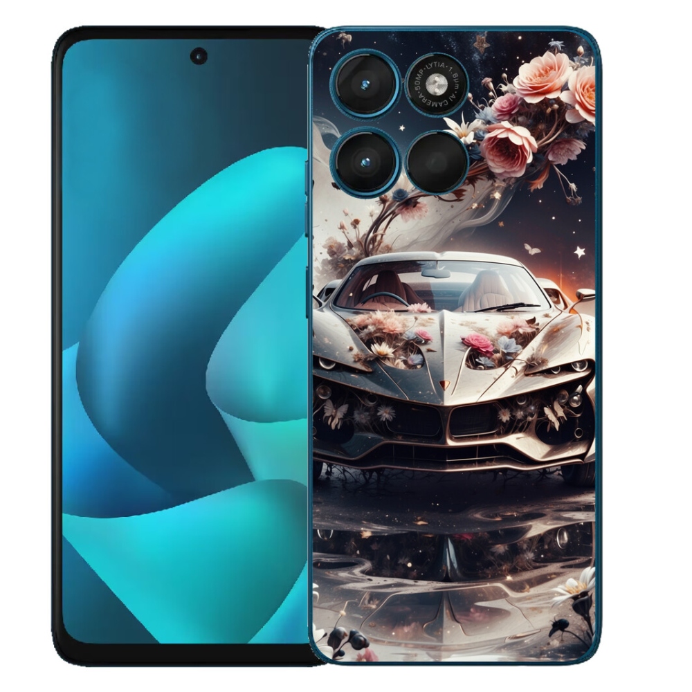mmCase gél tok a Motorola Moto G57 Power-hez – virágos sportautó