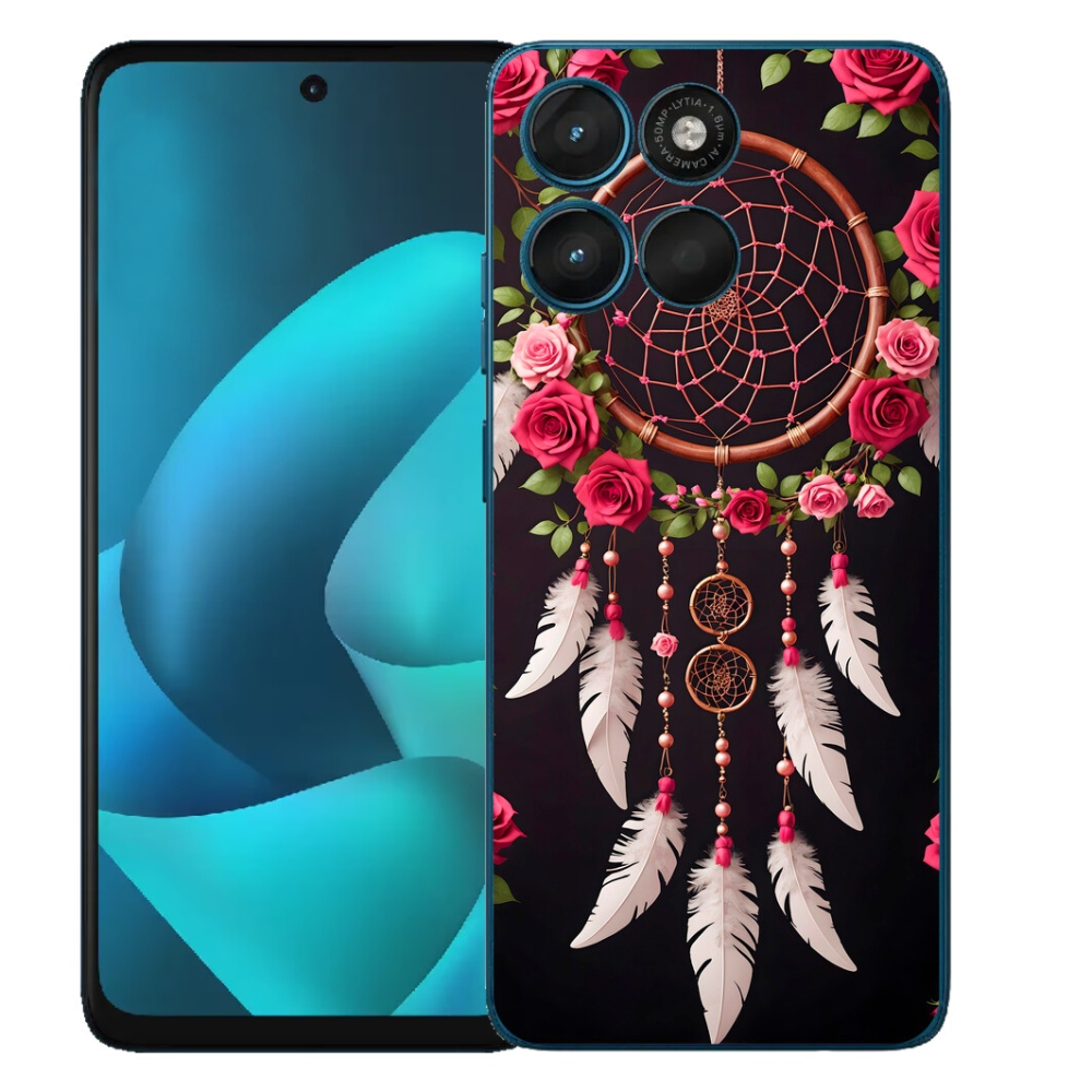 mmCase gél tok a Motorola Moto G57 Power-hez – álomfogó rózsákkal