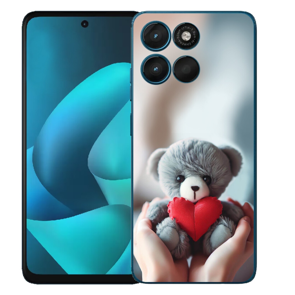 mmCase gél tok a Motorola Moto G57 Power-hez – mackó a szerelmeseknek