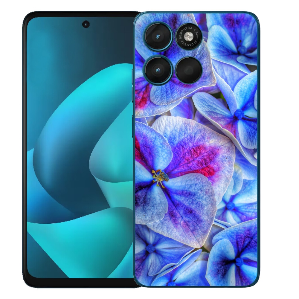 mmCase gél tok a Motorola Moto G57 Power-hez – kék virágok 1