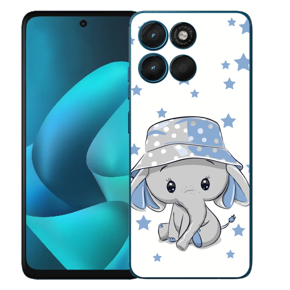 mmCase gél tok a Motorola Moto G57 Power-hez – kék elefánt