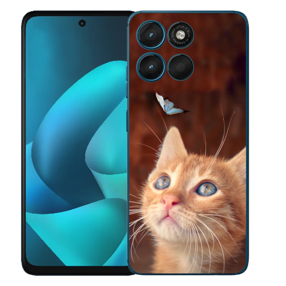 mmCase gél tok a Motorola Moto G57 Power-hez – pillangó és cica