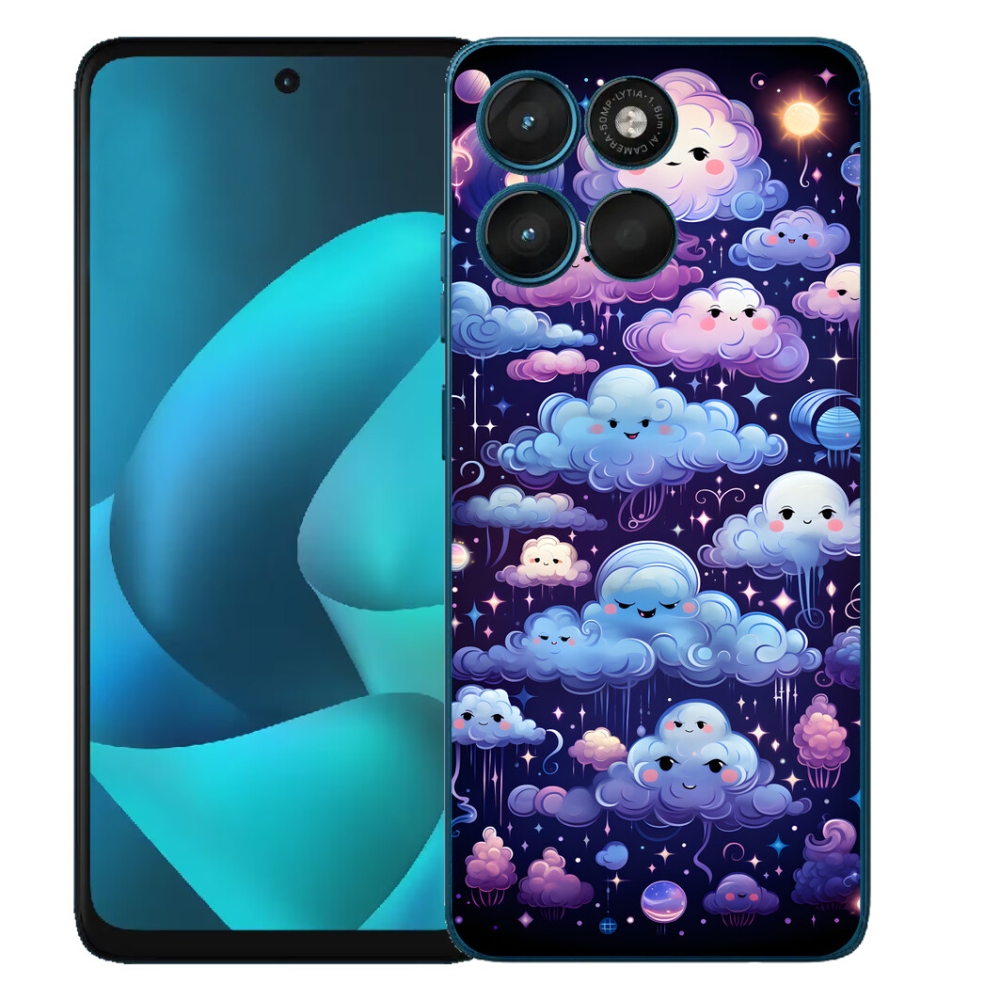 mmCase gélhuzat a Motorola Moto G57 Power-hez – felhőmintás