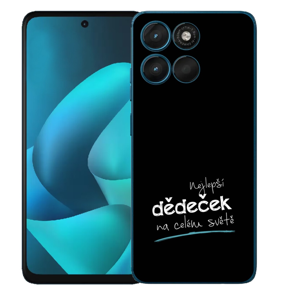 mmCase gél tok a Motorola Moto G57 Power-hez – a legjobb „nagypapa 3” fekete háttérrel