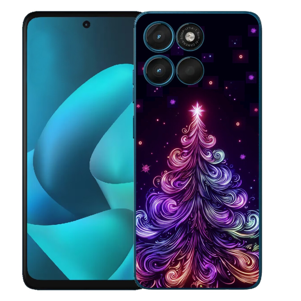 mmCase gél tok a Motorola Moto G57 Power-hez – neon karácsonyfa 1