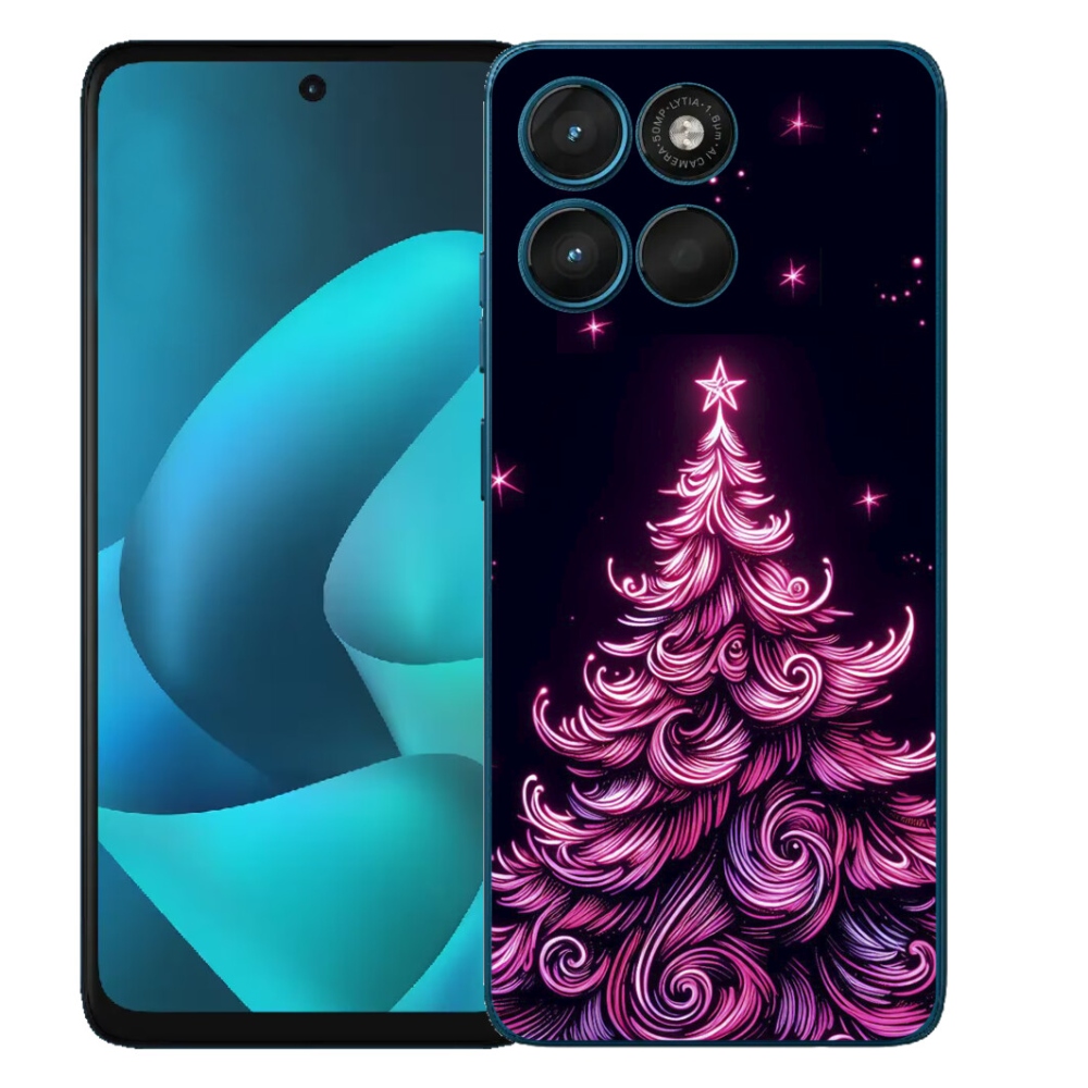 mmCase gél tok a Motorola Moto G57 Power-hez – neon karácsonyfa 2