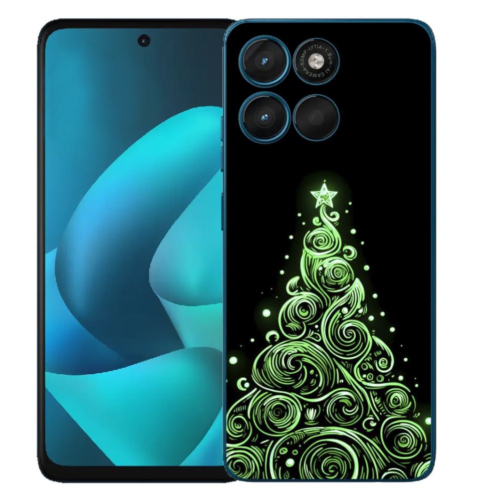 mmCase gél tok a Motorola Moto G57 Power-hez – neon karácsonyfa 3