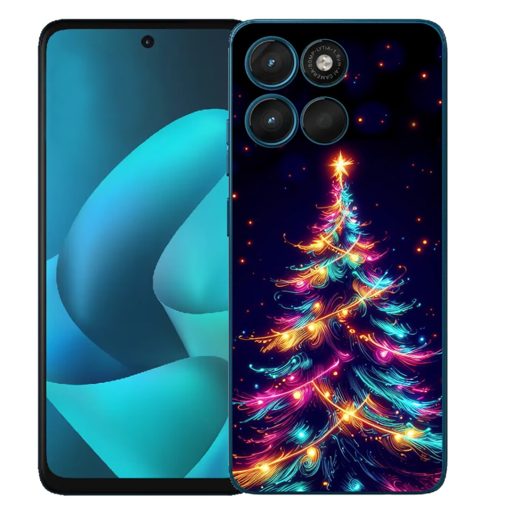 mmCase gél tok a Motorola Moto G57 Power-hez – neon karácsonyfa