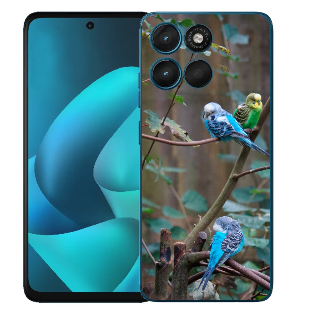 mmCase gél tok a Motorola Moto G57 Power-hez – papagájok egy ágon