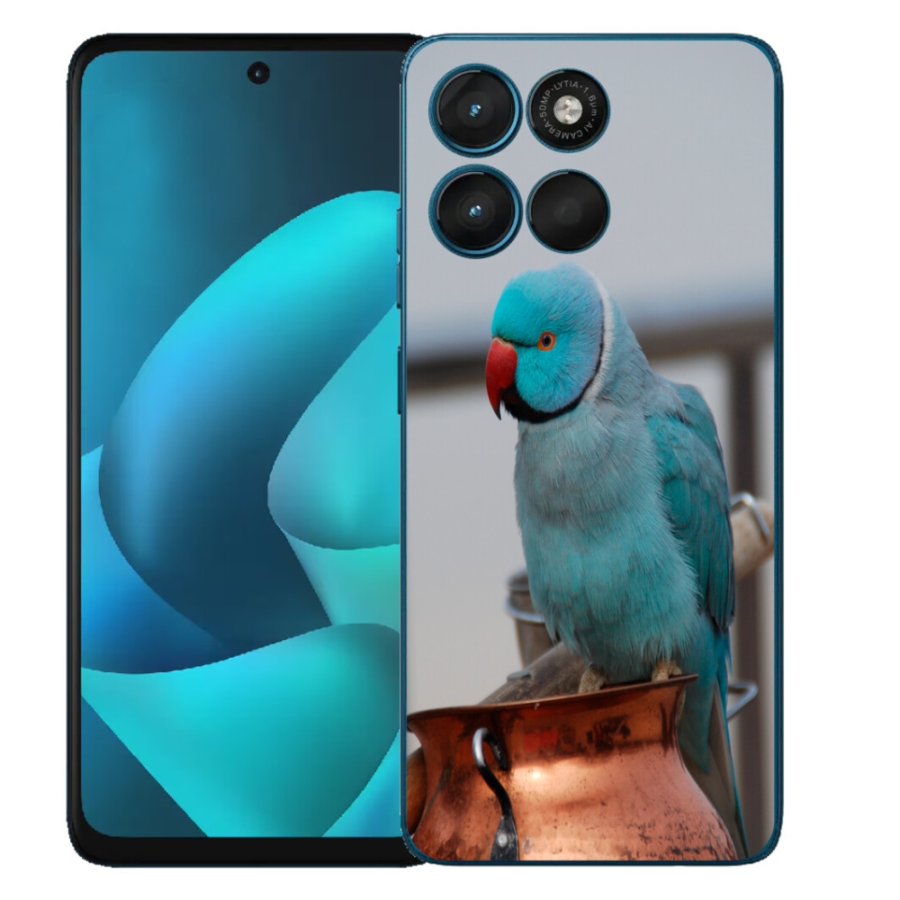 mmCase géltok a Motorola Moto G57 Power-hez – kék alexandri papagáj