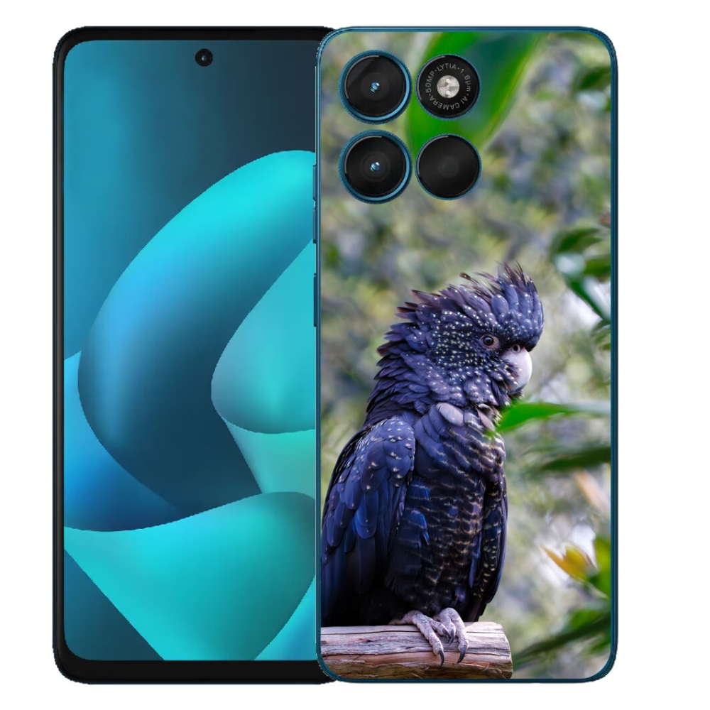 mmCase géltok a Motorola Moto G57 Power-hez – fekete kakadu papagáj