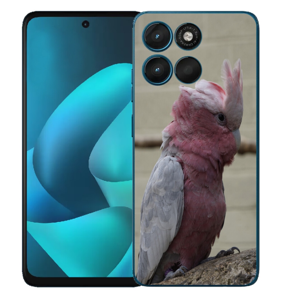 mmCase géltok a Motorola Moto G57 Power-hez – rózsaszín kakadu papagáj