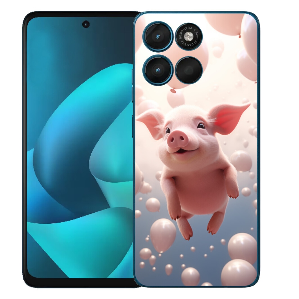 mmCase géltok a Motorola Moto G57 Power-hez – malacka léggömbökkel