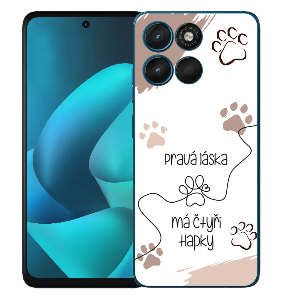 mmCase gél tok a Motorola Moto G57 Power-hez – kutyás motívum, 1 db, fehér háttérrel