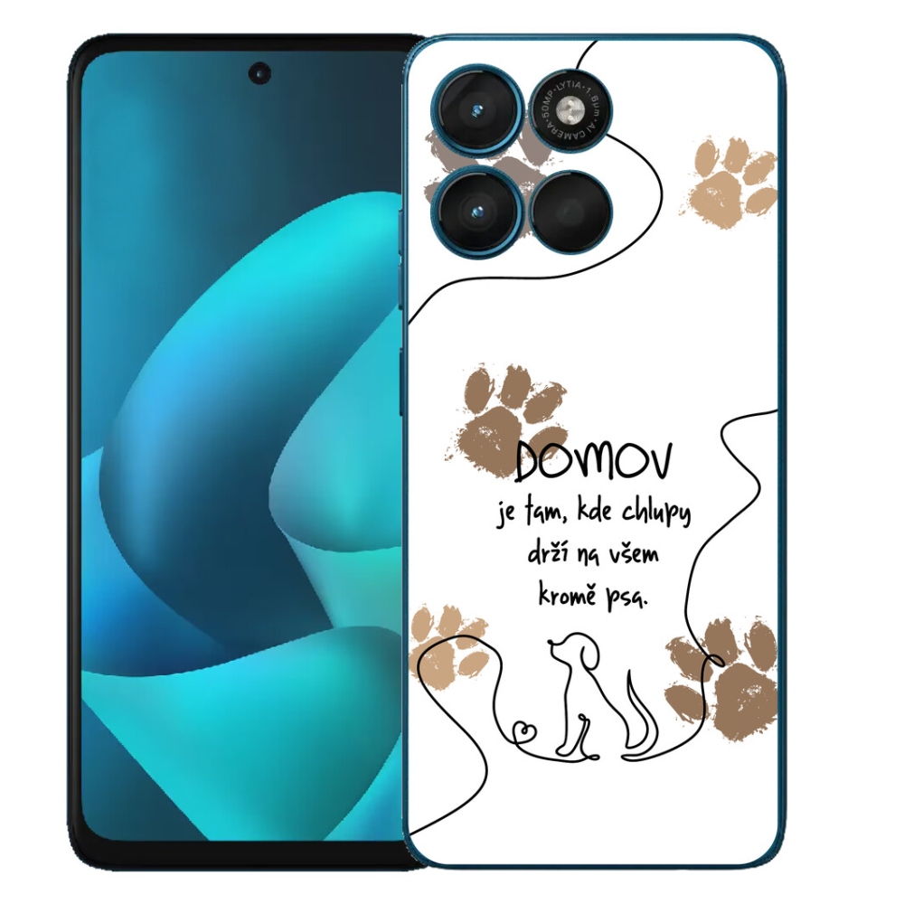 mmCase gél tok a Motorola Moto G57 Power-hez – kutyás motívum, fehér háttér