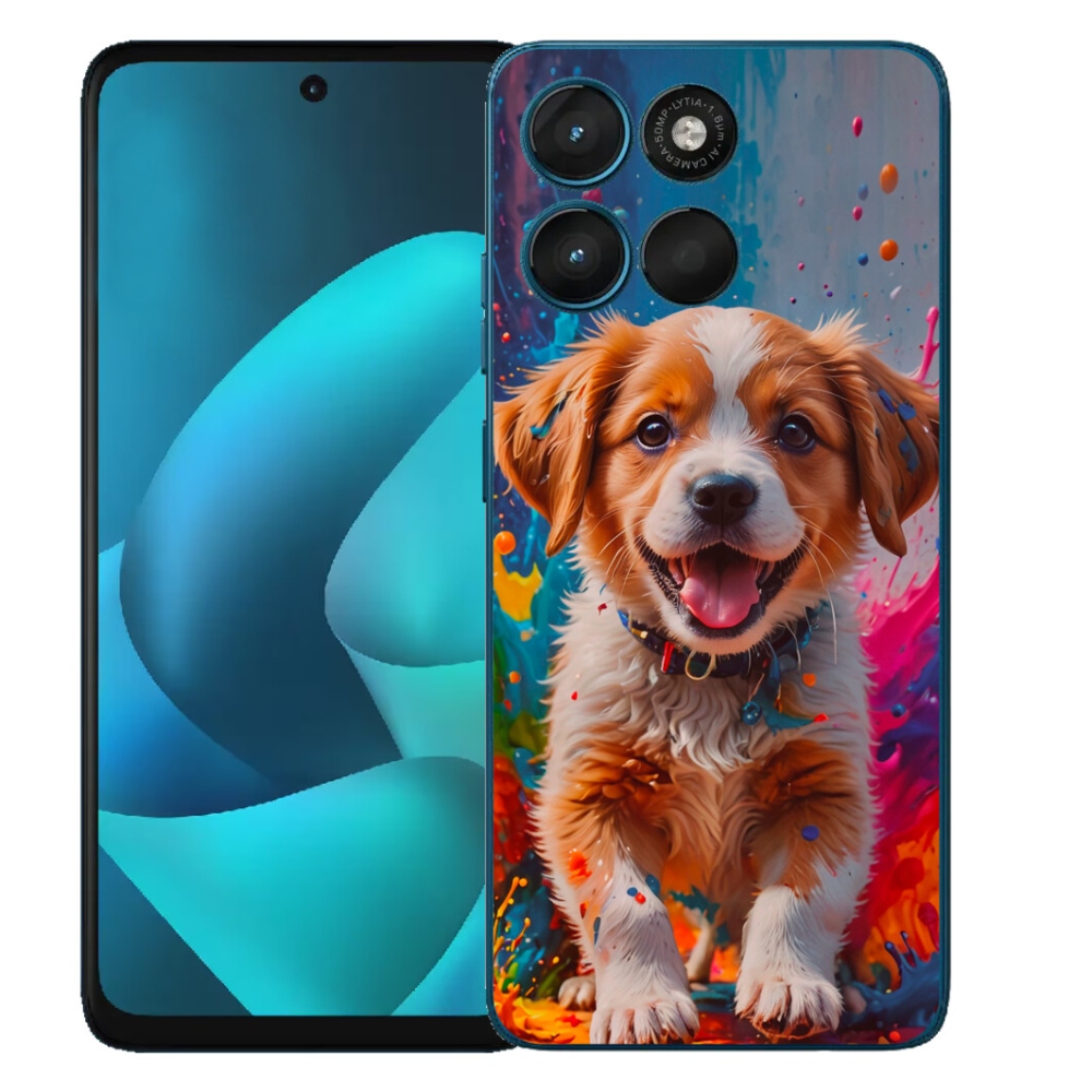 mmCase gél tok a Motorola Moto G57 Power-hez – aranyos kiskutya 3