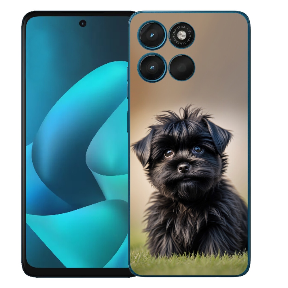 mmCase géltok a Motorola Moto G57 Power-hez – aranyos fekete kutyus