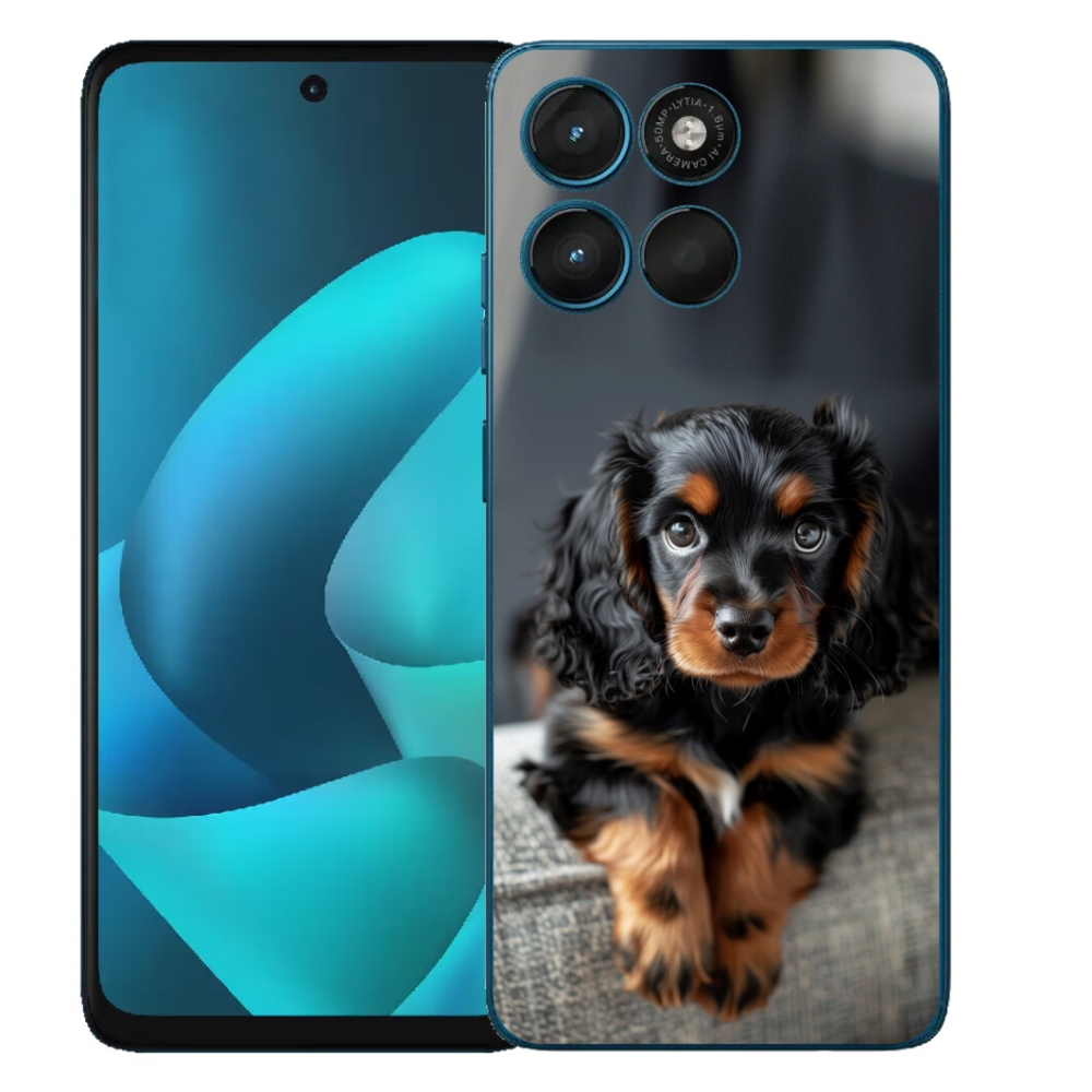 mmCase gél tok a Motorola Moto G57 Power-hez – aranyos, hosszúszőrű tacskó