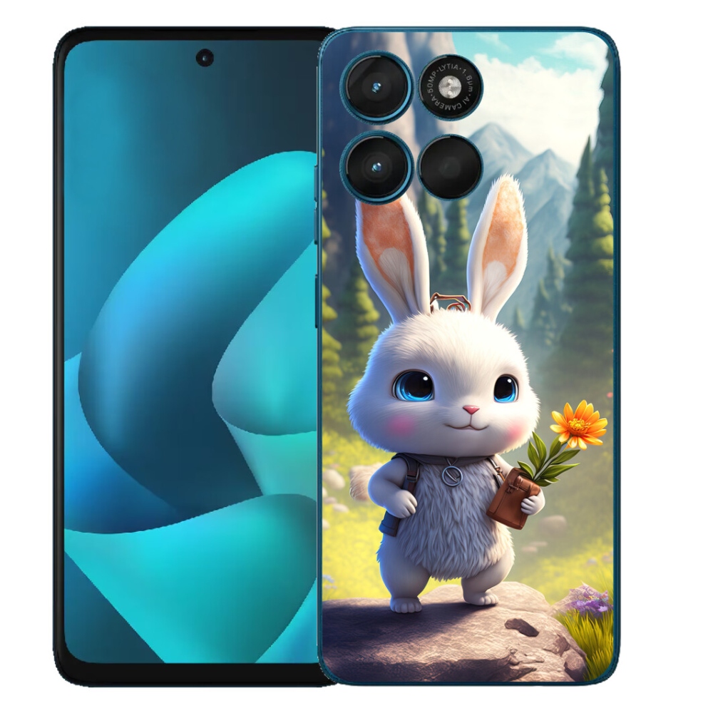 mmCase gél tok a Motorola Moto G57 Power-hez – aranyos nyuszi