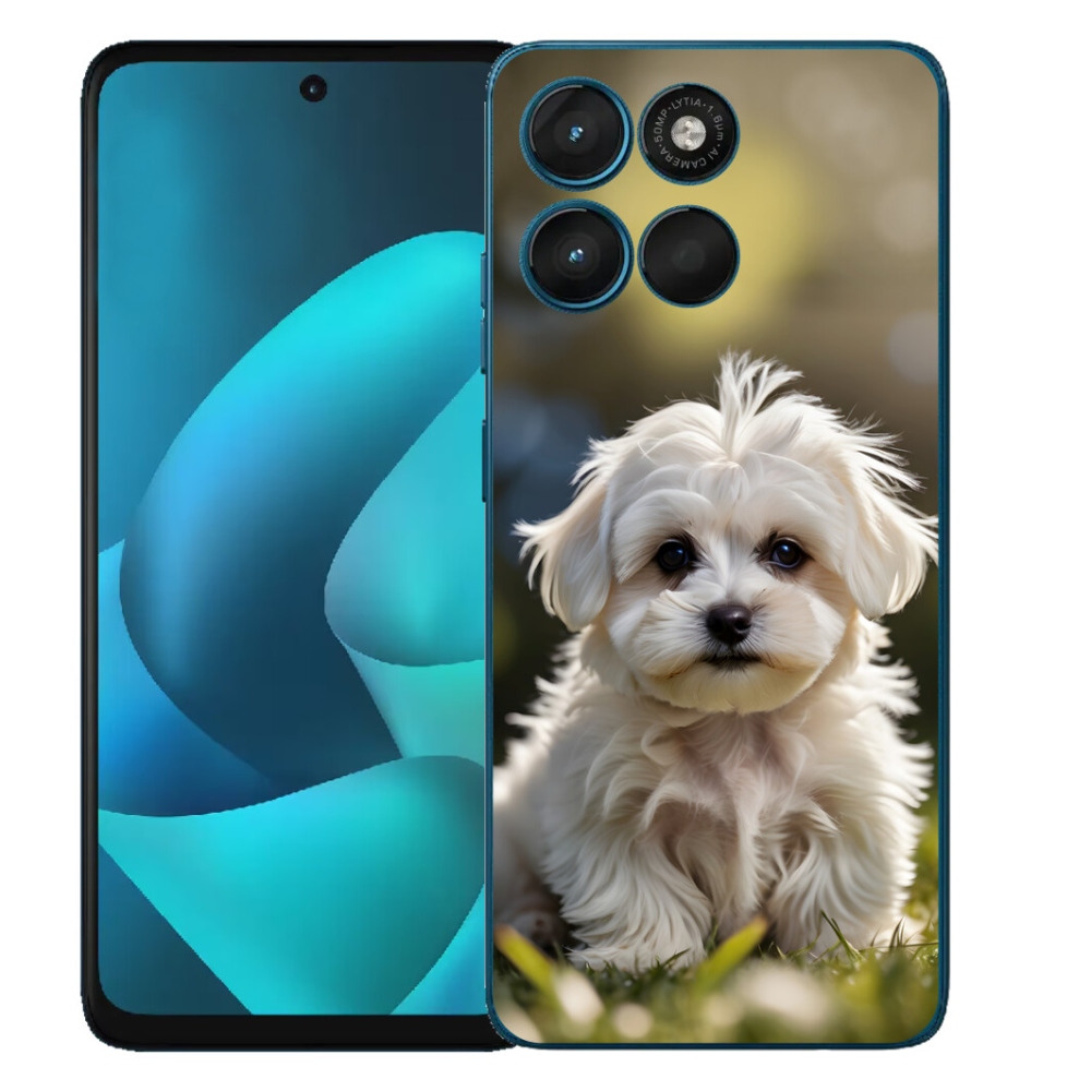 mmCase gél tok a Motorola Moto G57 Power-hez – aranyos máltai kutyus