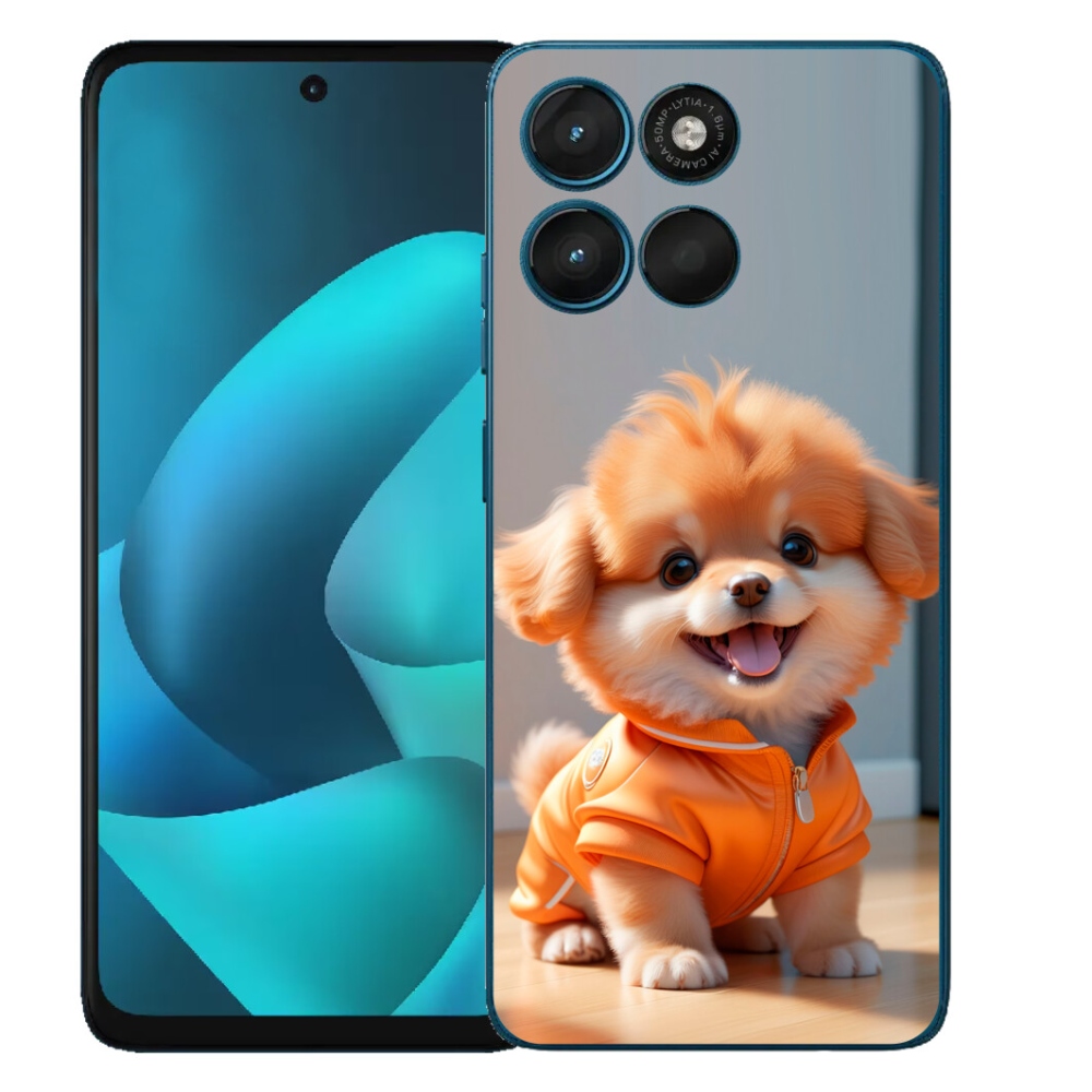 mmCase gél tok a Motorola Moto G57 Power-hez – aranyos pomerániai pulóverben