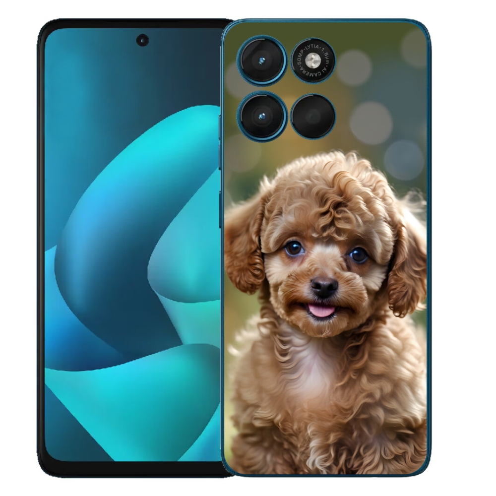 mmCase gél tok a Motorola Moto G57 Power-hez – aranyos pudli