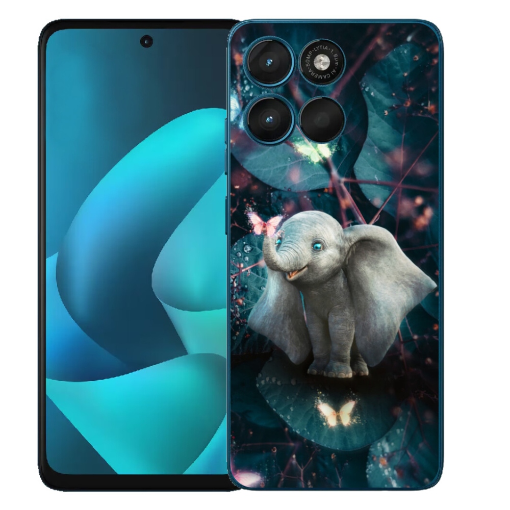 mmCase gél tok a Motorola Moto G57 Power-hez – aranyos elefánt