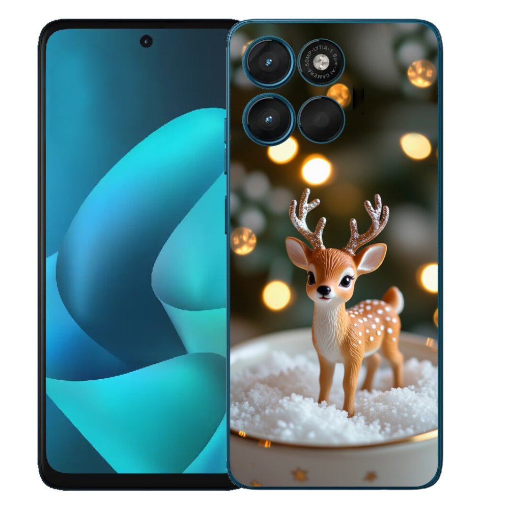 mmCase gél tok a Motorola Moto G57 Power-hez – aranyos karácsonyi szarvas