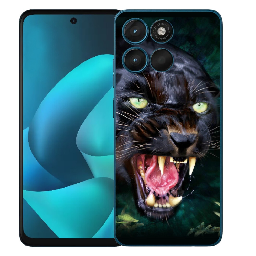 mmCase géltok a Motorola Moto G57 Power-hez – dühös fekete párduc