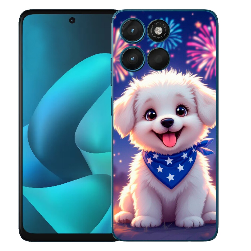 mmCase gél tok a Motorola Moto G57 Power-hez – ünnepi kiskutya
