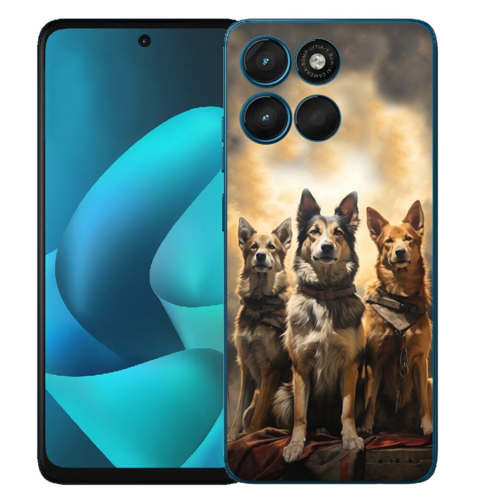 mmCase gél tok a Motorola Moto G57 Power-hez – három kutyus