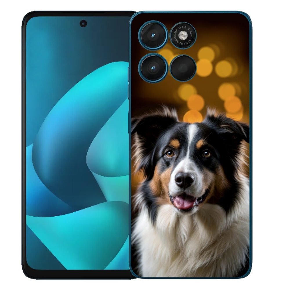 mmCase gél tok a Motorola Moto G57 Power-hez – mosolygós ausztrál juhászkutya