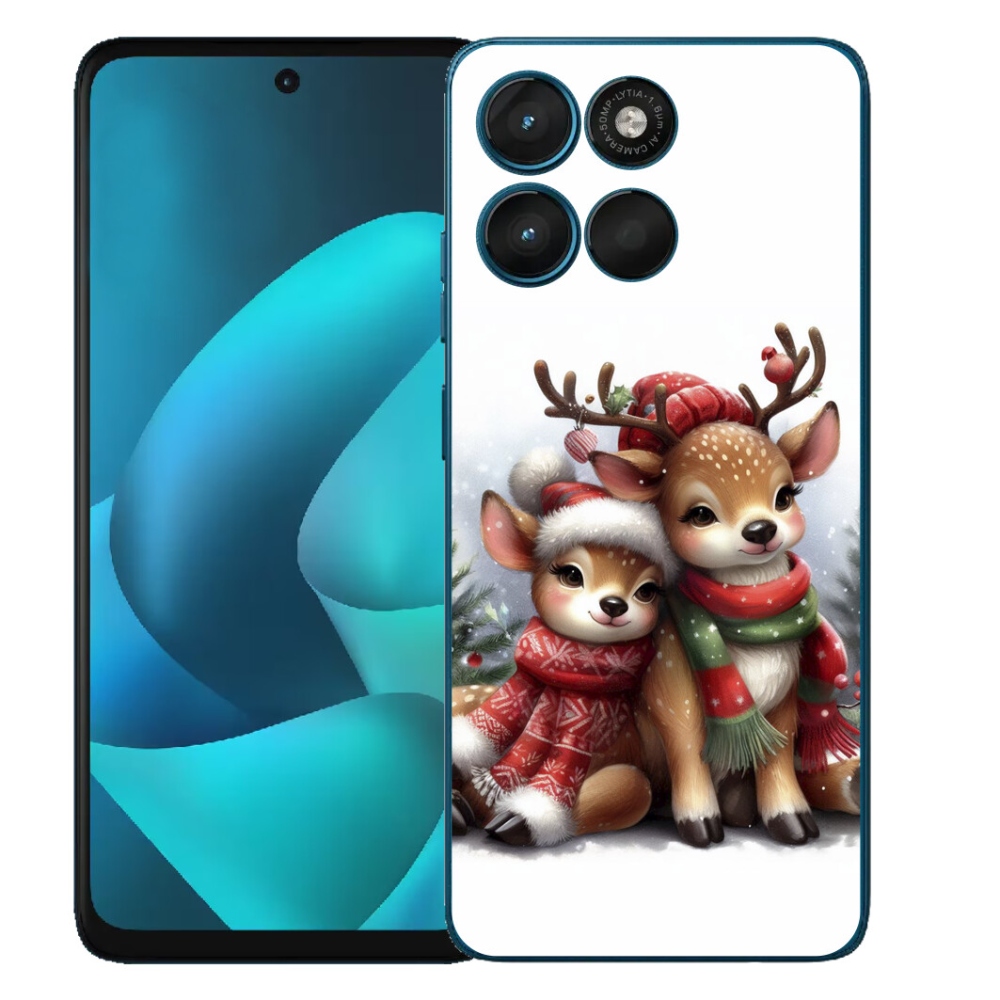 mmCase gélhuzat a Motorola Moto G57 Power-hez – karácsonyi rénszarvasok