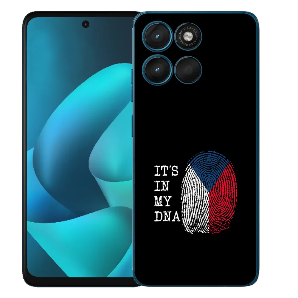 mmCase gél tok a Motorola Moto G57 Power-hez – zászló, ujjlenyomat, fekete háttér