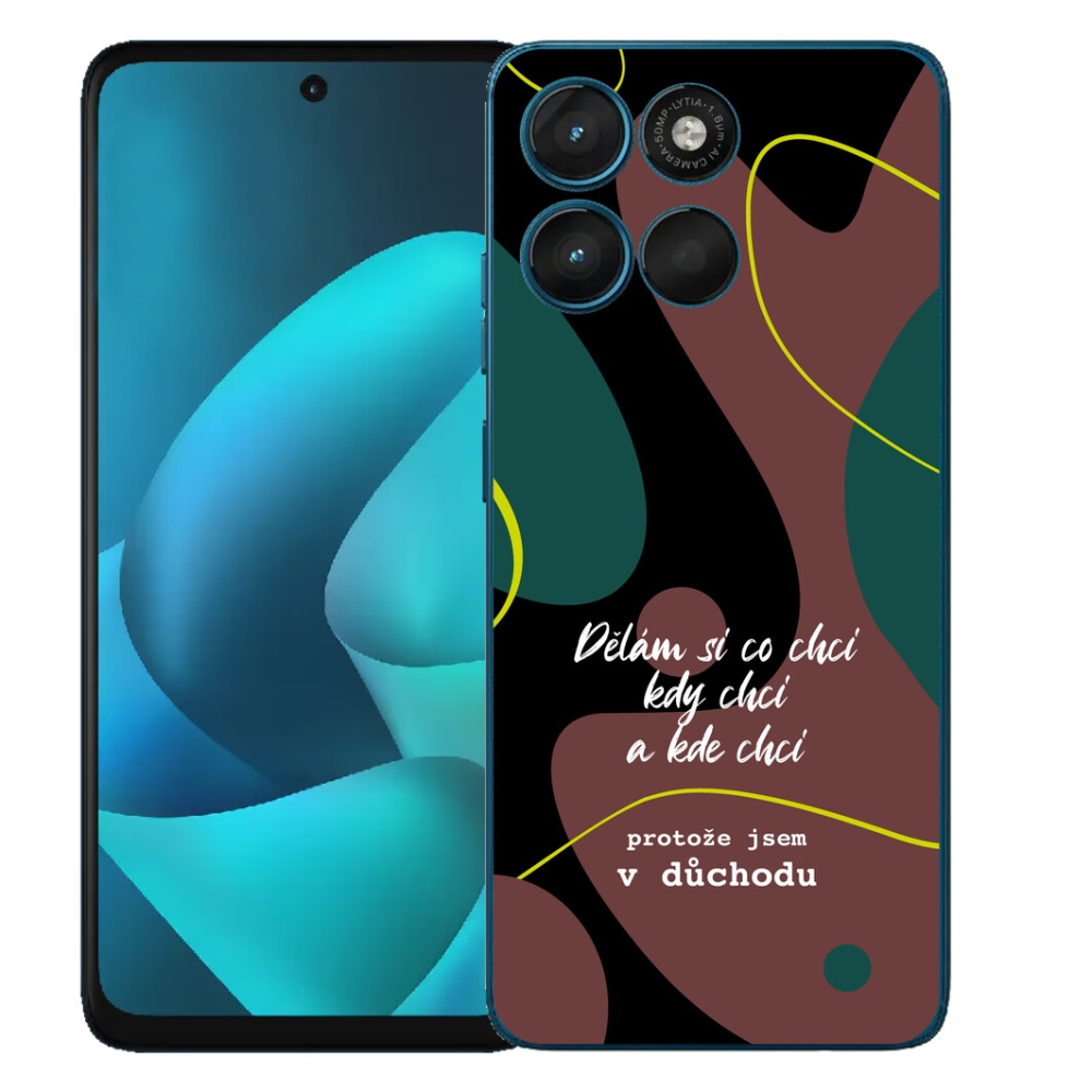 mmCase gél tok a Motorola Moto G57 Power-hez – vicces felirat, 10 fekete háttér