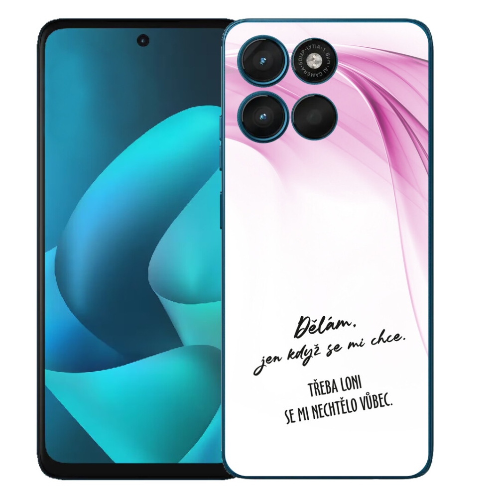 mmCase géltok a Motorola Moto G57 Power-hez – vicces felirat, 12 fehér háttérrel