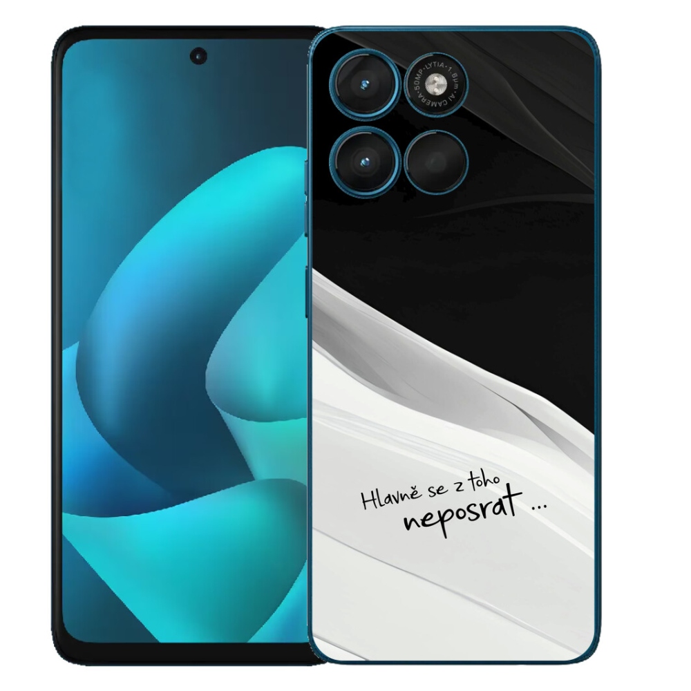 mmCase géltok a Motorola Moto G57 Power-hez – vicces felirat, 13 fekete-fehér háttér