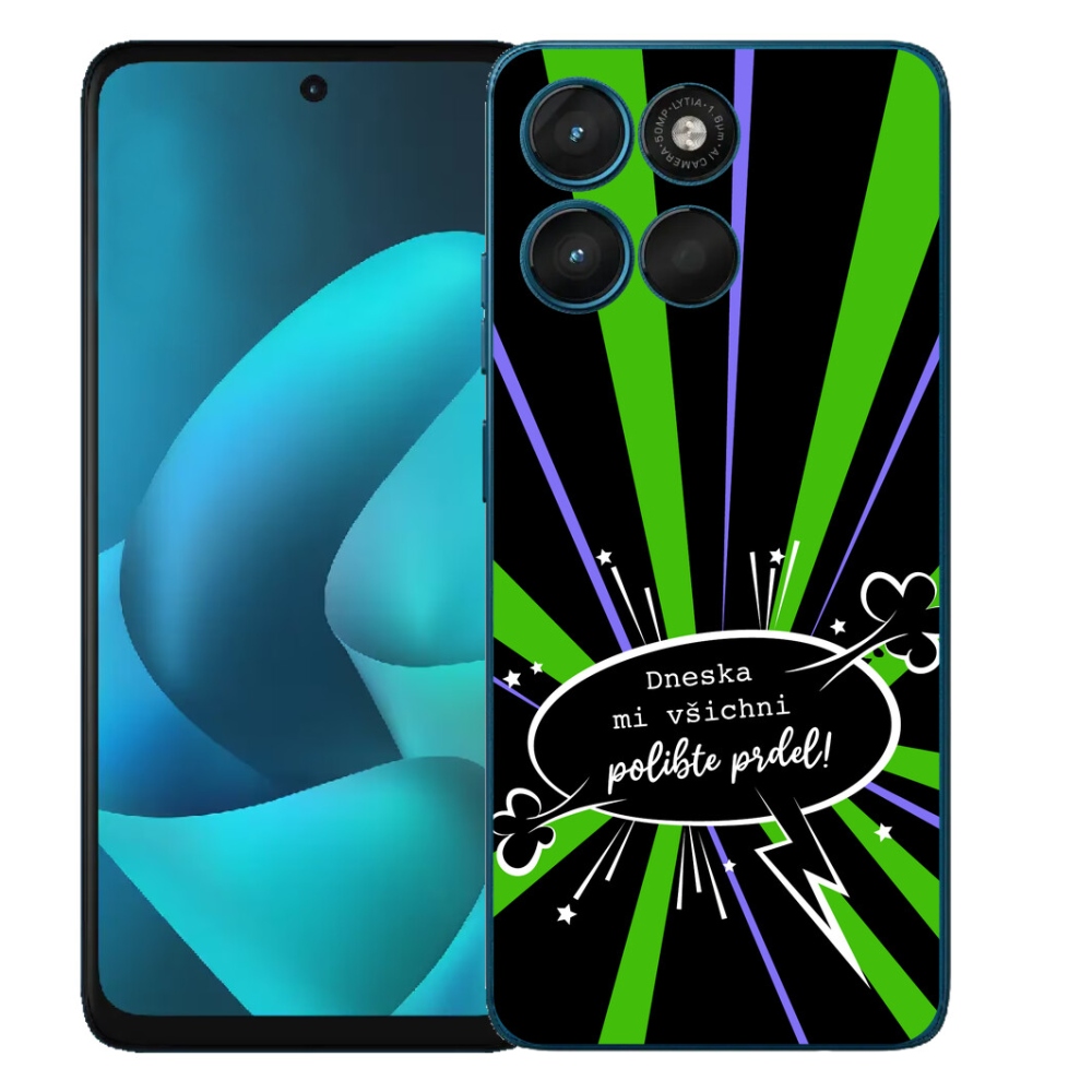 mmCase géltok a Motorola Moto G57 Power-hez – vicces felirat, 15, fekete háttér