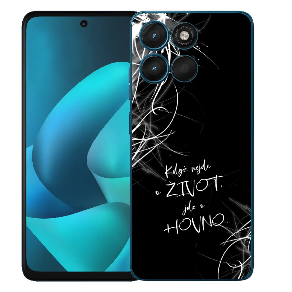 mmCase gél tok a Motorola Moto G57 Power-hez – vicces felirat, 16, fekete háttér