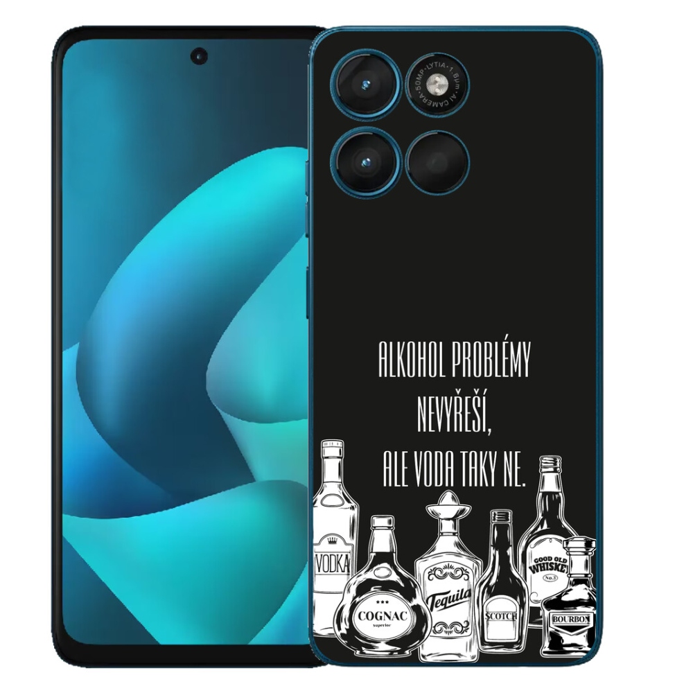 mmCase gél tok a Motorola Moto G57 Power-hez – vicces felirat fekete háttérrel