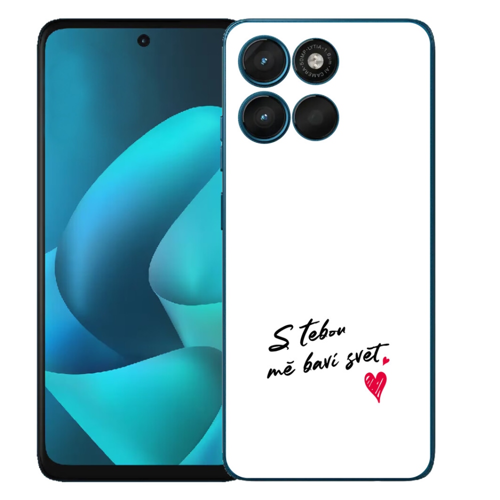 mmCase gél tok a Motorola Moto G57 Power-hez – „In Love” felirat, fehér háttér