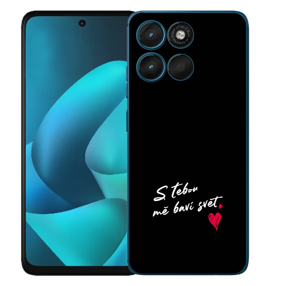 mmCase gél tok a Motorola Moto G57 Power-hez – „In Love” felirat 1, fekete háttérrel