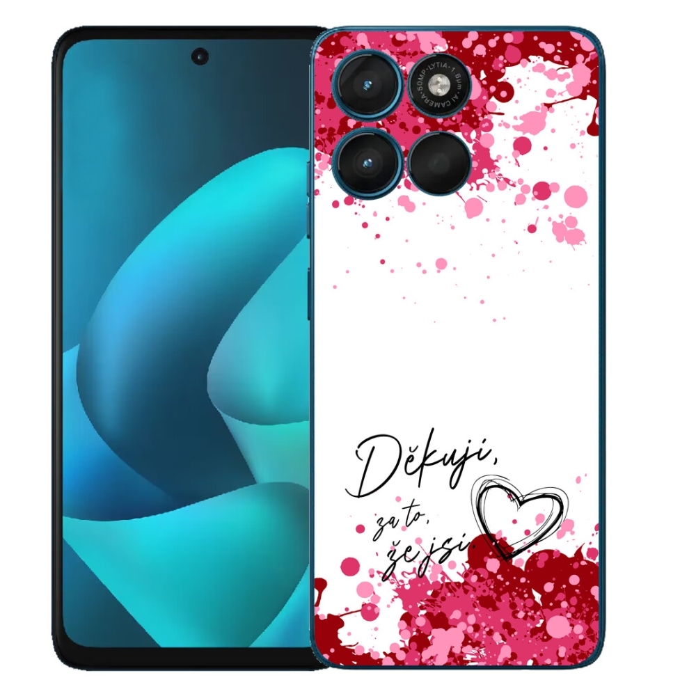 mmCase géltok a Motorola Moto G57 Power-hez – „In Love” felirat, fehér háttér, 2 db