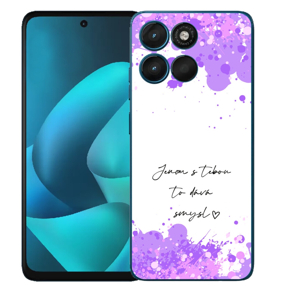 mmCase gél tok a Motorola Moto G57 Power-hez – szerelmes felirat fehér háttérrel