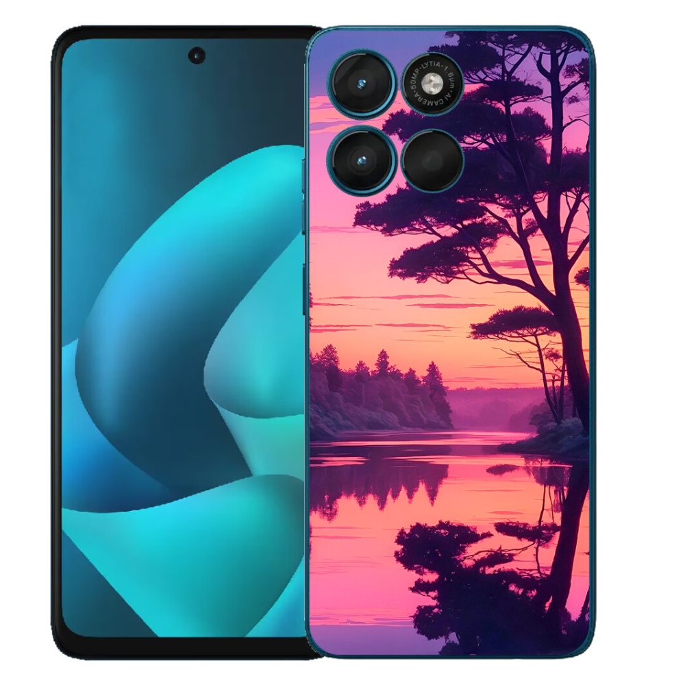 mmCase gélhuzat a Motorola Moto G57 Power-hez – naplemente a tó felett